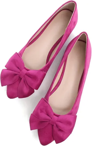 TN TANGNEST Women Classical Bowknot Flats Comfort Slip-on Pointed Toe Dress Shoes Walking Flats
