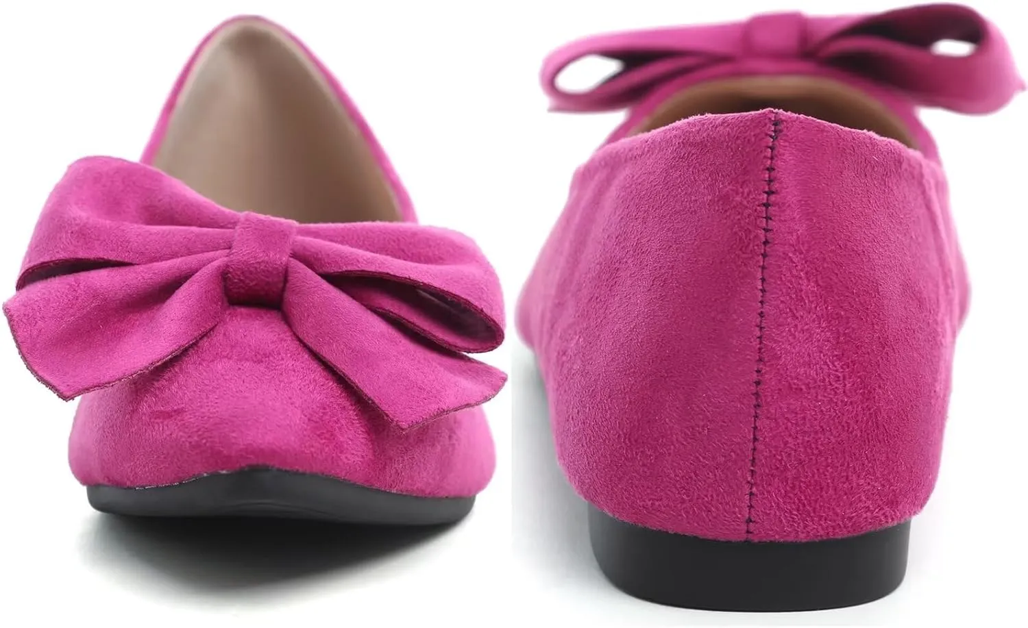TN TANGNEST Women Classical Bowknot Flats Comfort Slip-on Pointed Toe Dress Shoes Walking Flats