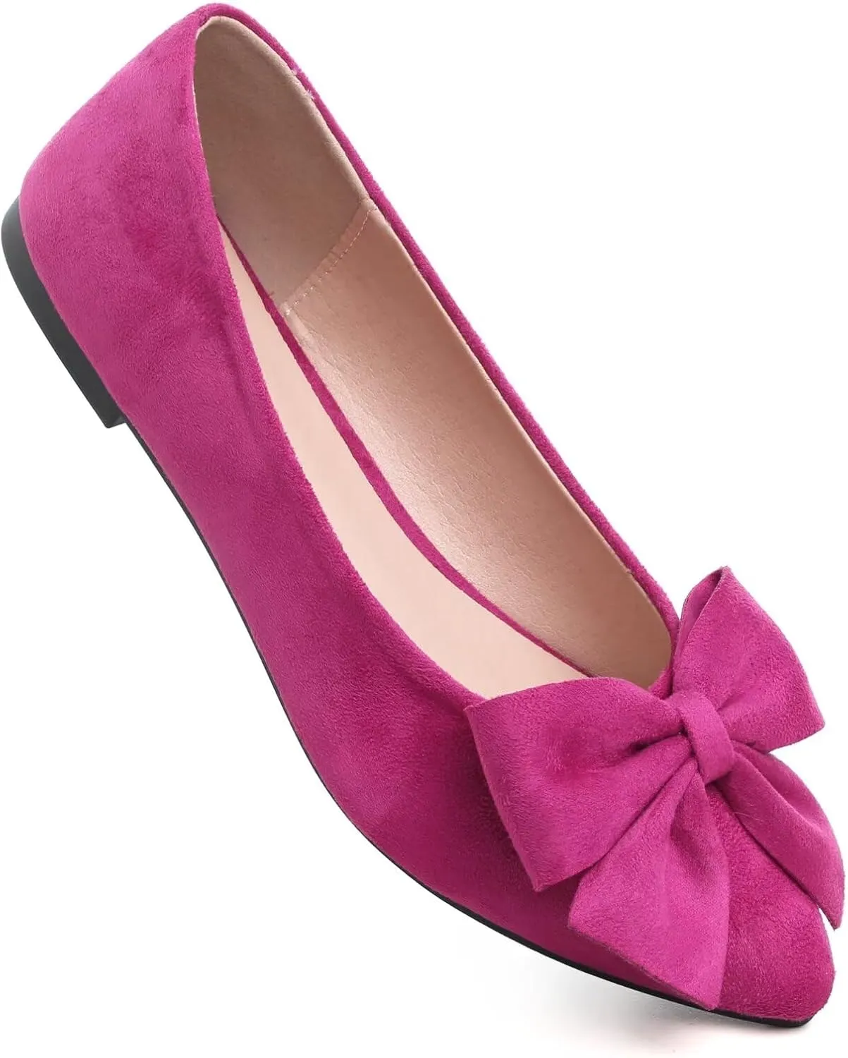 TN TANGNEST Women Classical Bowknot Flats Comfort Slip-on Pointed Toe Dress Shoes Walking Flats