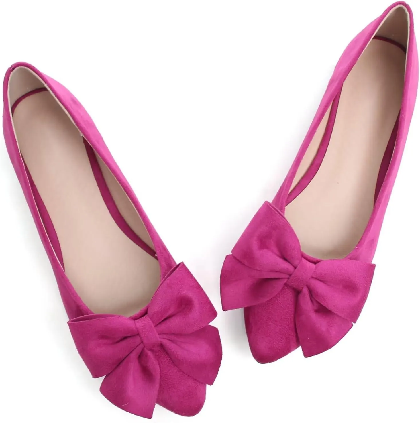 TN TANGNEST Women Classical Bowknot Flats Comfort Slip-on Pointed Toe Dress Shoes Walking Flats