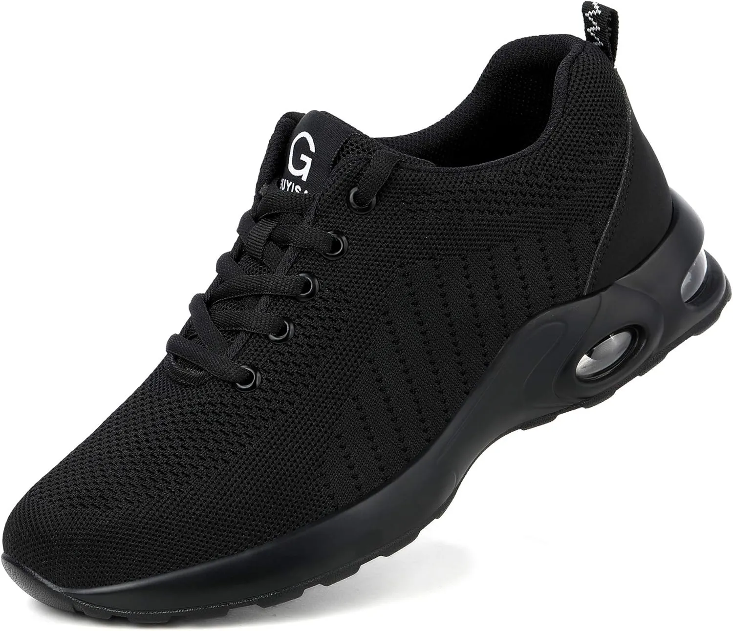 Tongzone Steel Toe Shoes for Women Men Safety Air Cushion Lightweight Sneakers Slip Resistant Industrial and Construction Work Shoes