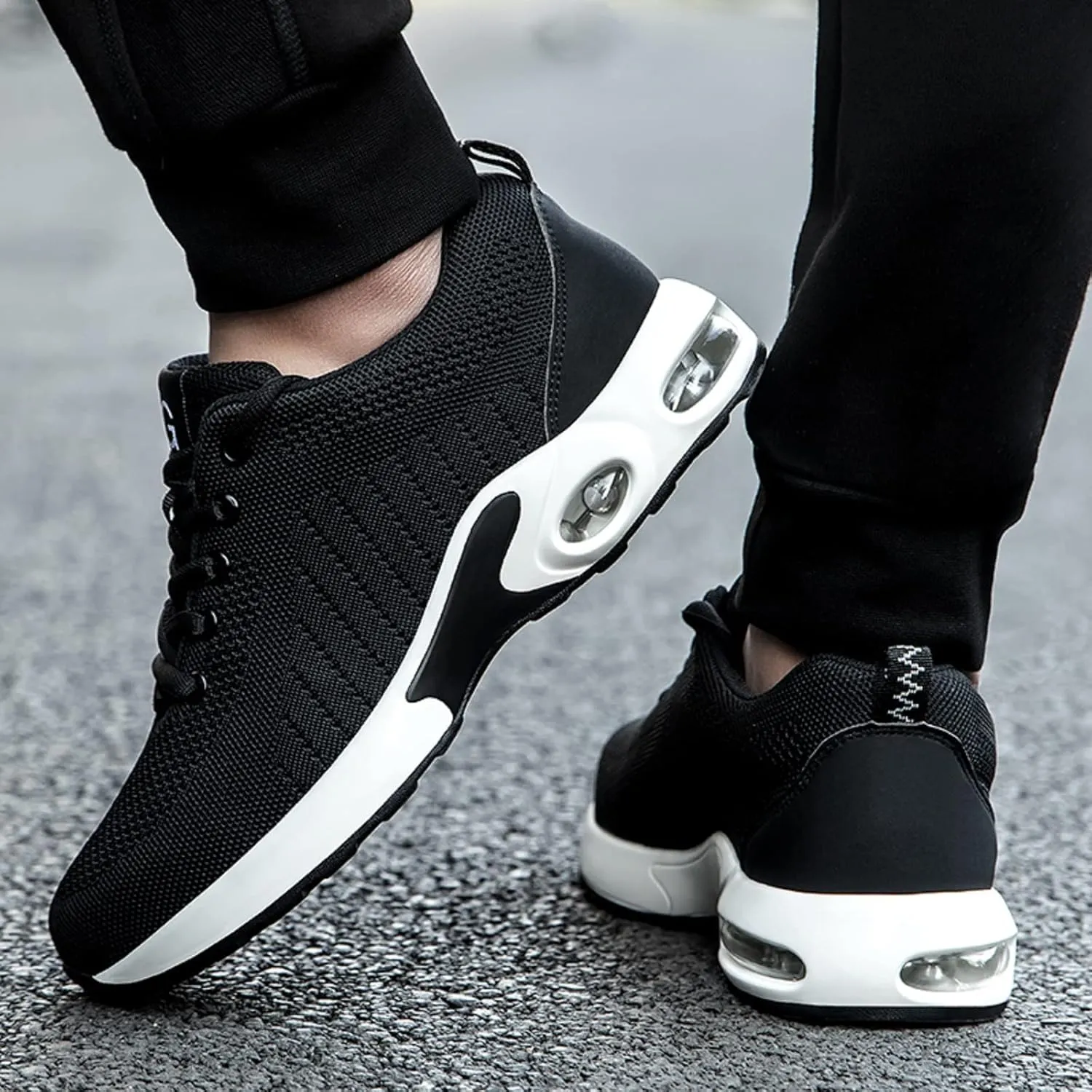 Tongzone Steel Toe Shoes for Women Men Safety Air Cushion Lightweight Sneakers Slip Resistant Industrial and Construction Work Shoes