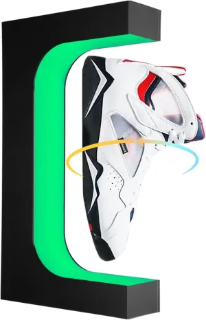 UVEHAS Levitating Shoe Display Stand 16 Colors LED Light Magnetic Levitation Sneaker Stand with Remote Rotating Floating Shoes Rack for Shoes Collectors Store Advertising Exhibition Home Decor