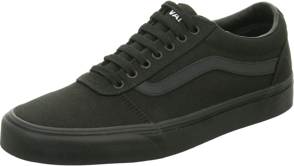 Vans Men's Ward Sneaker, Canvas Black/Black, 13