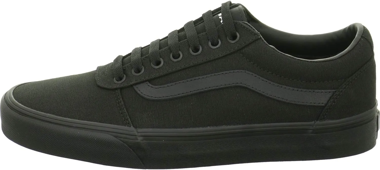 Vans Men's Ward Sneaker, Canvas Black/Black, 13