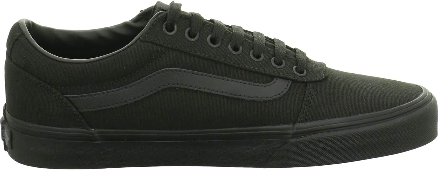Vans Men's Ward Sneaker, Canvas Black/Black, 13