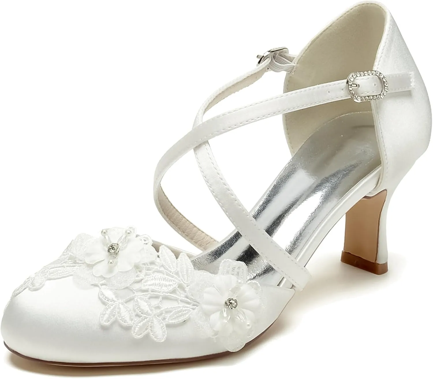 Vintage Wedding Sandals Embroidery Lace Pumps