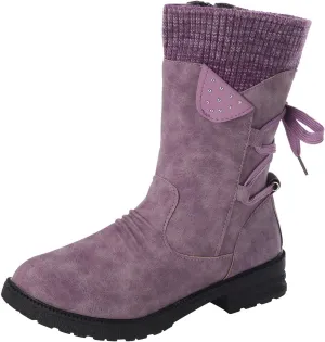 Winter Boots for Women Snow Boots for Women Women Fashion Casual Vintage Retro Lace Up Thick Heels Shoes Snow Boots