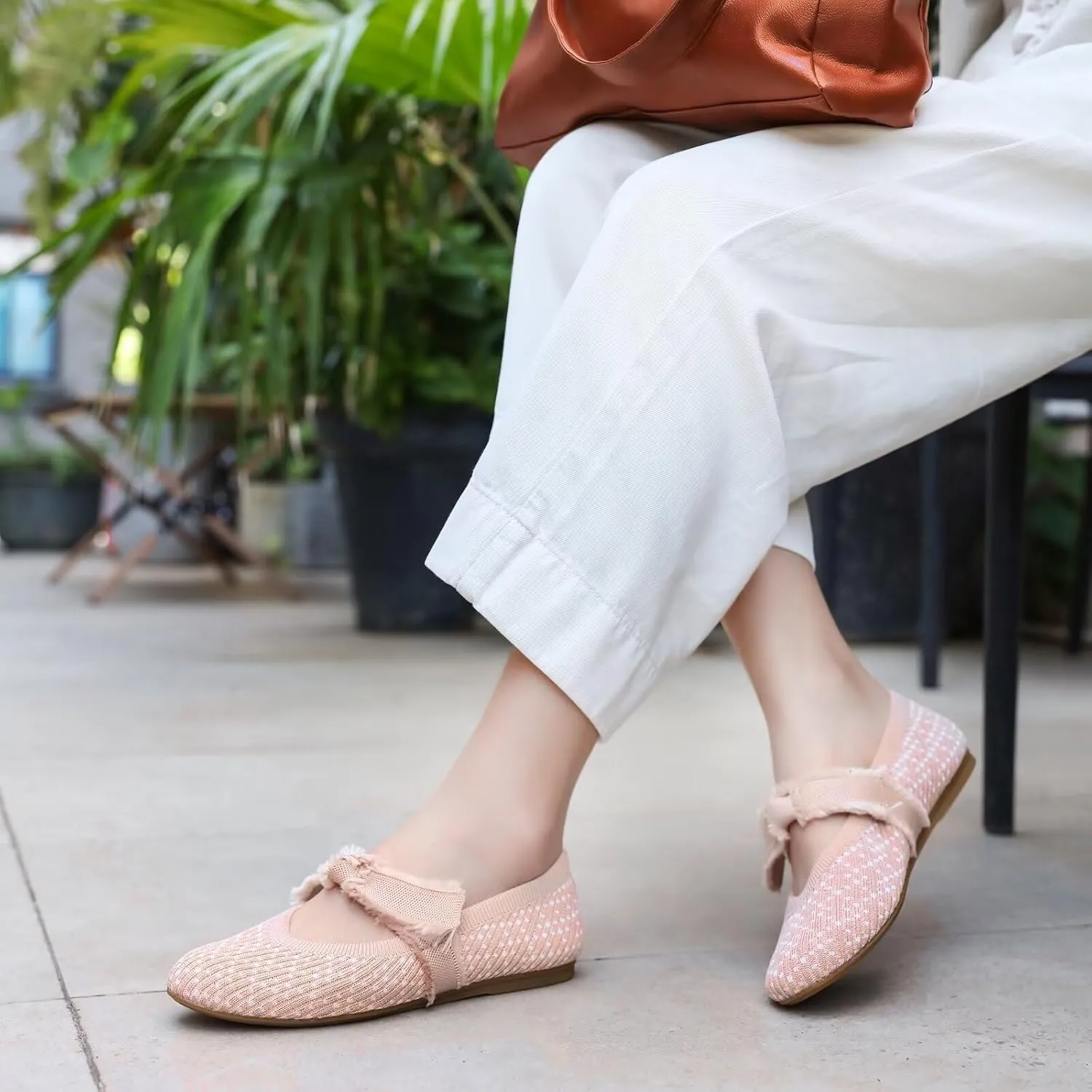 Women Mary Jane Flats Shoes Adjustable Strap Comfortable Office Dress Walking Shoes with Arch Support