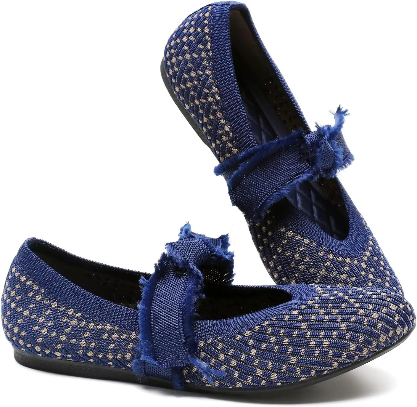 Women Mary Jane Flats Shoes Adjustable Strap Comfortable Office Dress Walking Shoes with Arch Support