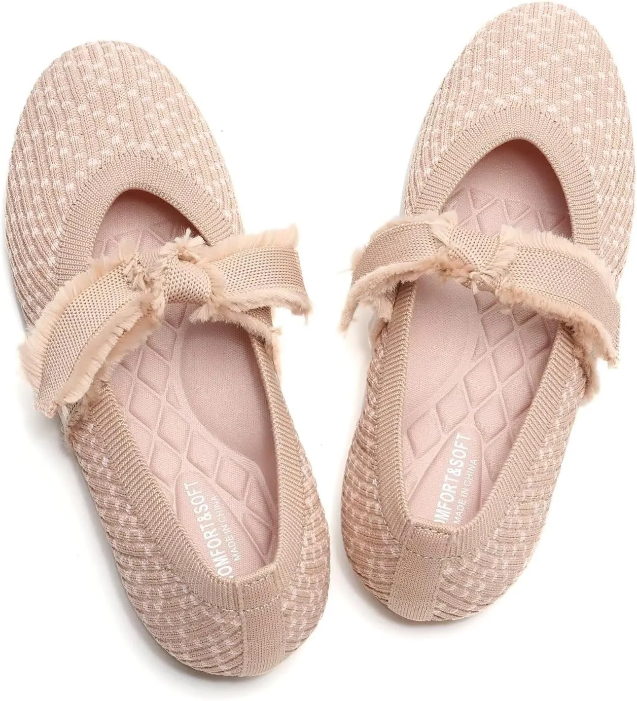 Women Mary Jane Flats Shoes Adjustable Strap Comfortable Office Dress Walking Shoes with Arch Support