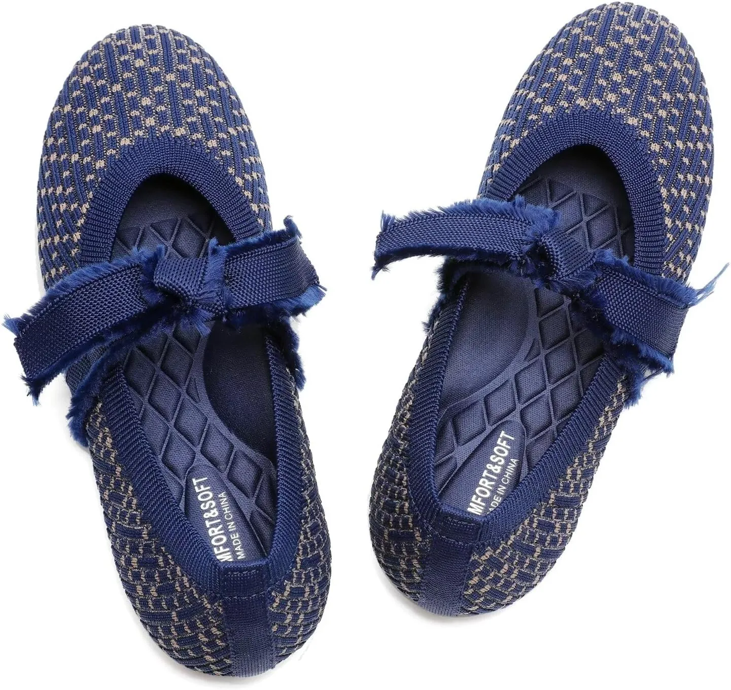 Women Mary Jane Flats Shoes Adjustable Strap Comfortable Office Dress Walking Shoes with Arch Support