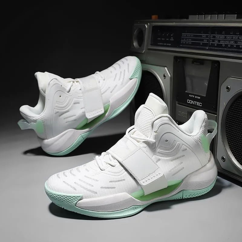 Women Men Basketball Shoes Breathable Anti Slip Wear Resistant Super Light Basketball Sneakers Outdoor Cushioning Workout Fashion Running Sneakers