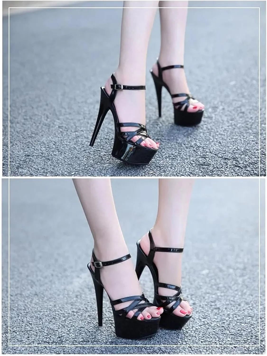 Women's 15cm Open Toe Sandals - Summer Fashion Party Dress Platforms