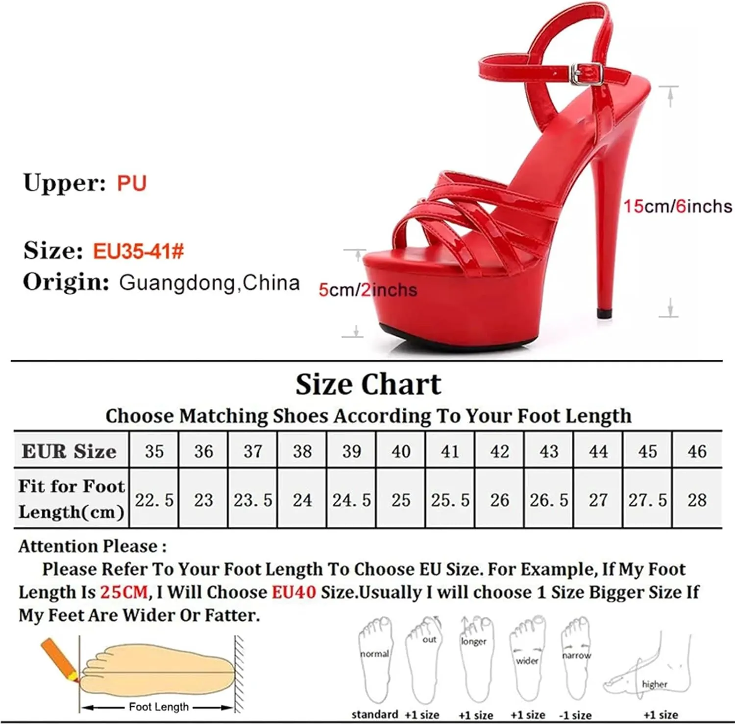 Women's 15cm Open Toe Sandals - Summer Fashion Party Dress Platforms