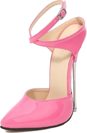 Women's 16cm Thin Heel Sandals - Pointed Toe Buckle Party Cosplay Shoes
