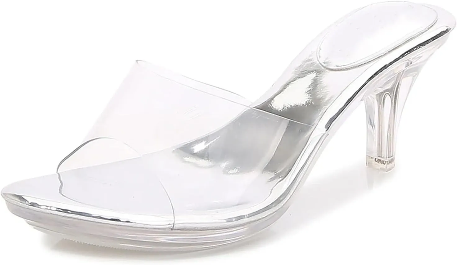 Women's 7cm PVC Sandals - Thin Heels Nightclub Party Pumps