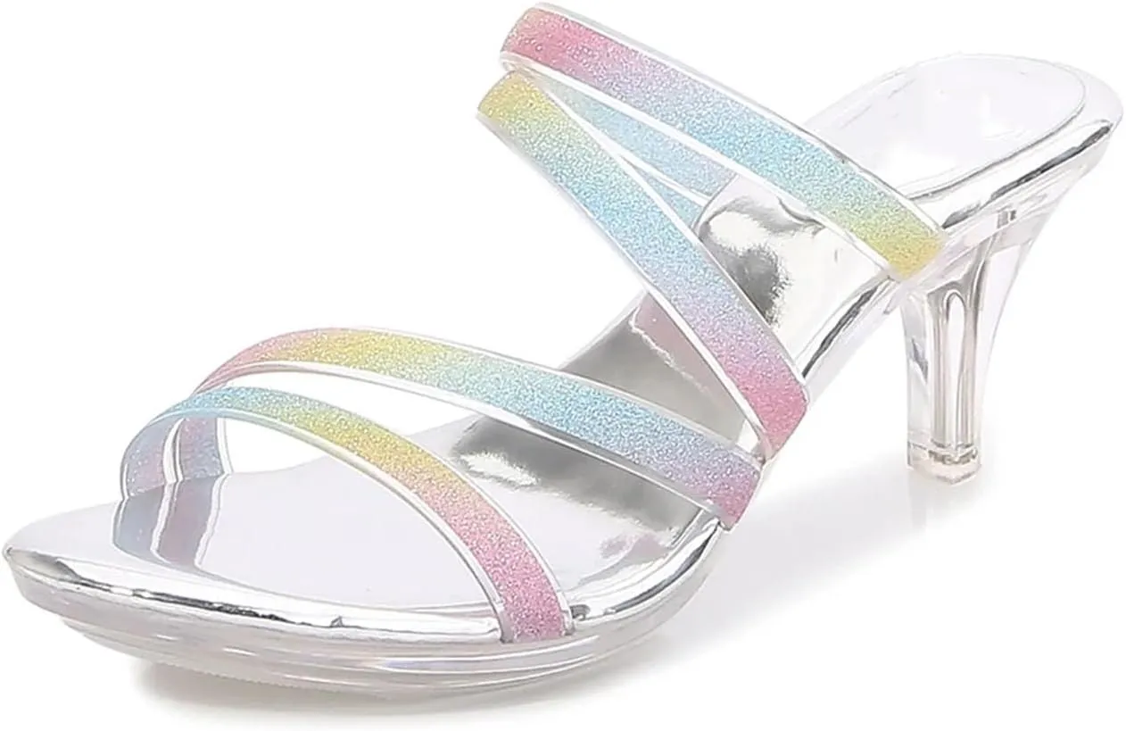 Women's 7cm PVC Sandals - Thin Heels Nightclub Party Pumps