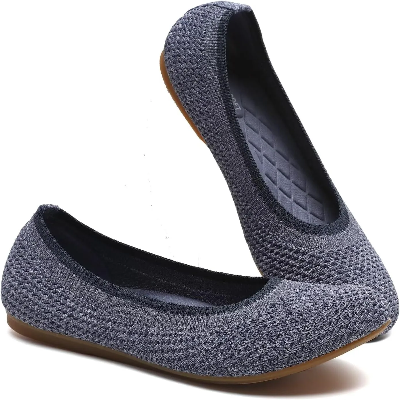 Women's Ballet Flats Classic Dressy Shoes Comfortable Foldable Walking Work Shoes with Arch Support