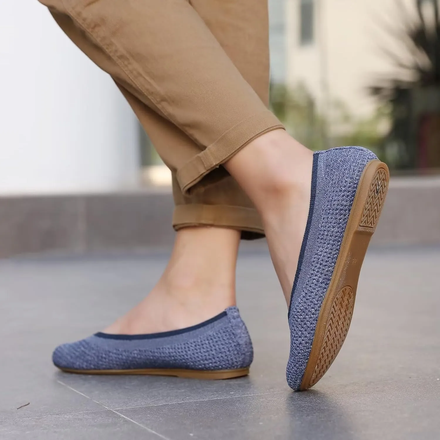 Women's Ballet Flats Classic Dressy Shoes Comfortable Foldable Walking Work Shoes with Arch Support