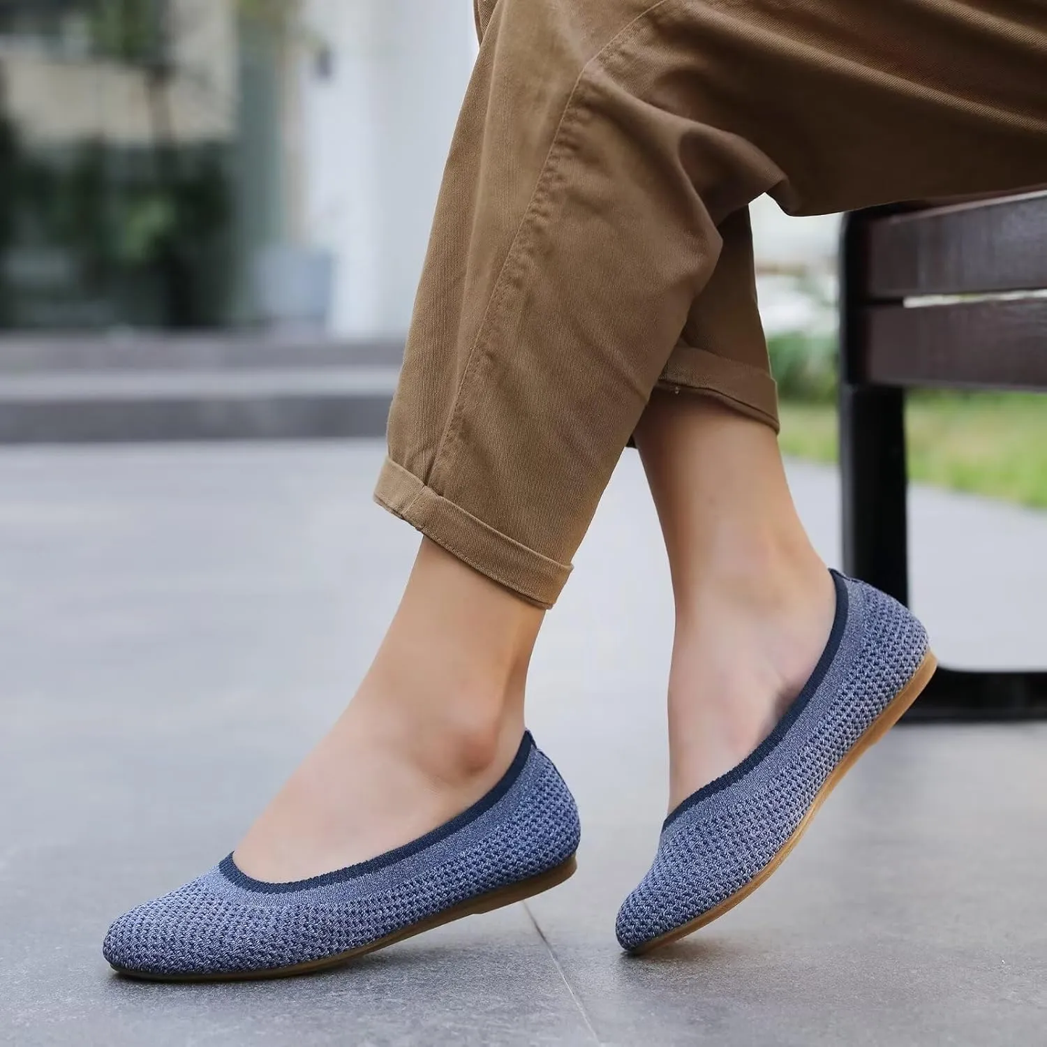 Women's Ballet Flats Classic Dressy Shoes Comfortable Foldable Walking Work Shoes with Arch Support