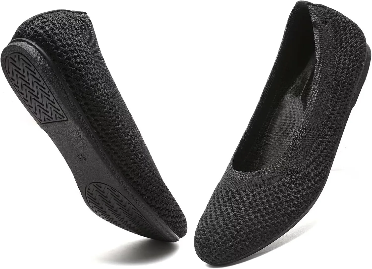 Women's Ballet Flats Classic Dressy Shoes Comfortable Foldable Walking Work Shoes with Arch Support