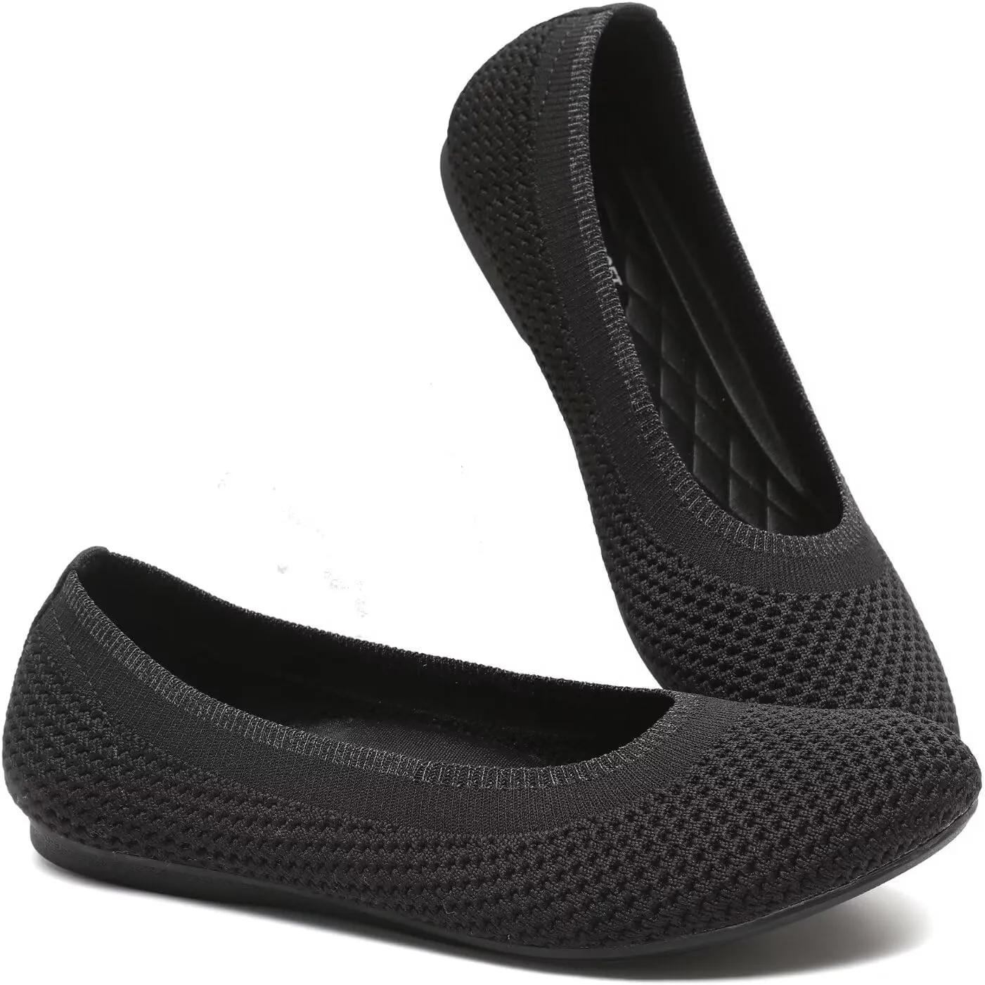 Women's Ballet Flats Classic Dressy Shoes Comfortable Foldable Walking Work Shoes with Arch Support