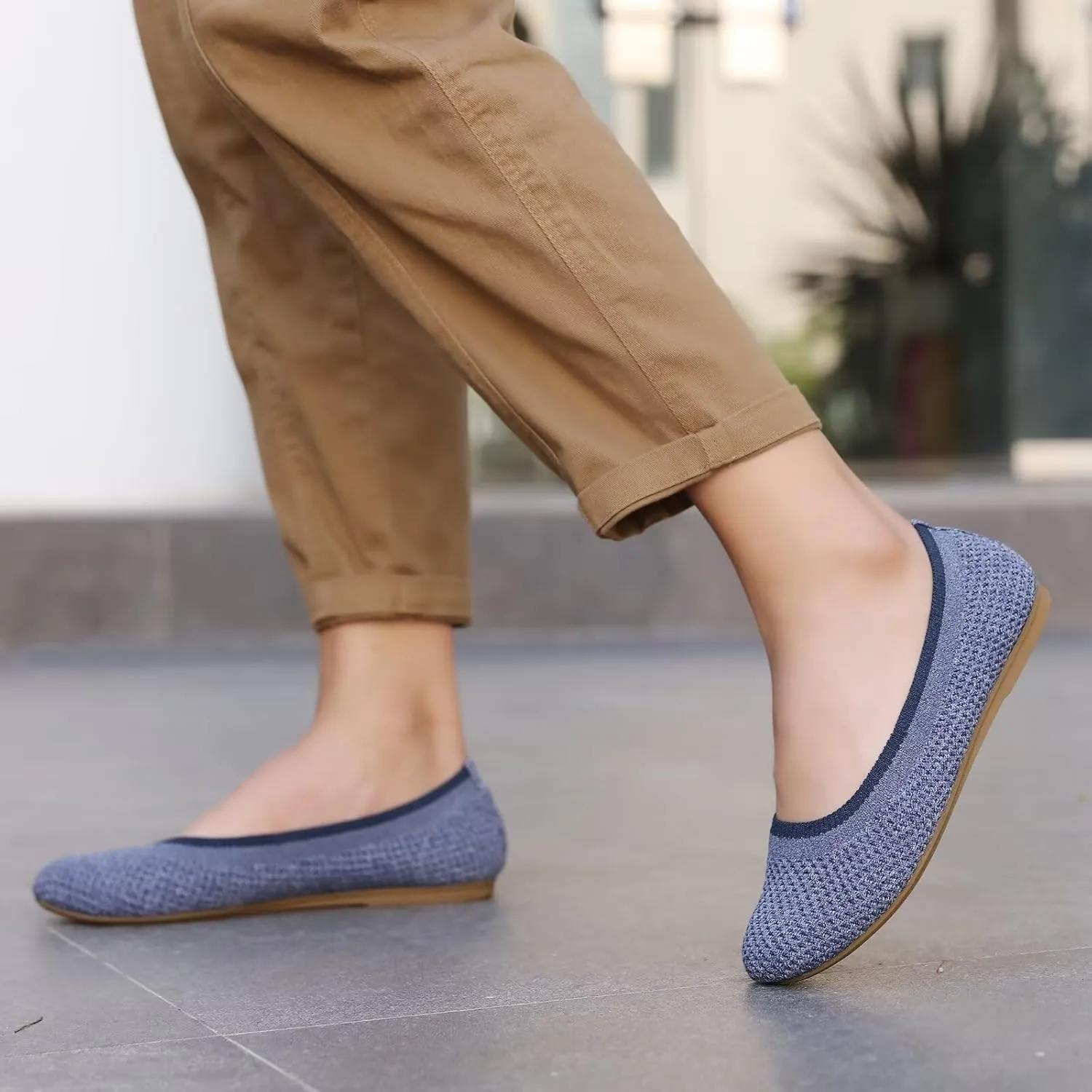 Women's Ballet Flats Classic Dressy Shoes Comfortable Foldable Walking Work Shoes with Arch Support