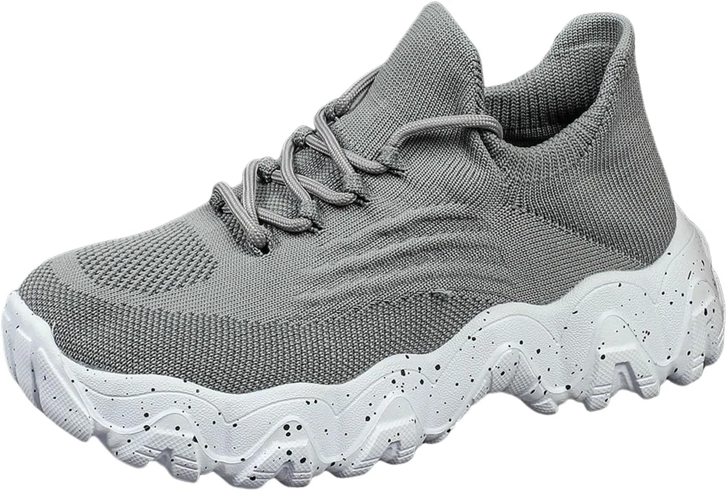 Women's Comfortable Breathable Knitted Sneakers,Ortho Pro Shoes for Women,Summer Lace Up Low Top Slip On Sneakers, Lightweight Mesh Running Shoes,Women's Mesh Orthopedic Sneakers