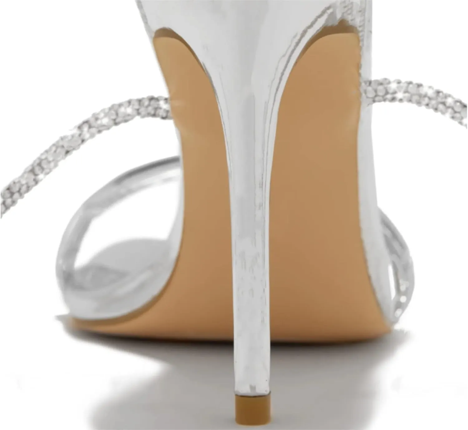 Women's Diamond Styles Lace Up Glitter Shine Ankle Strappy Heels for Women Sparkly Sandals