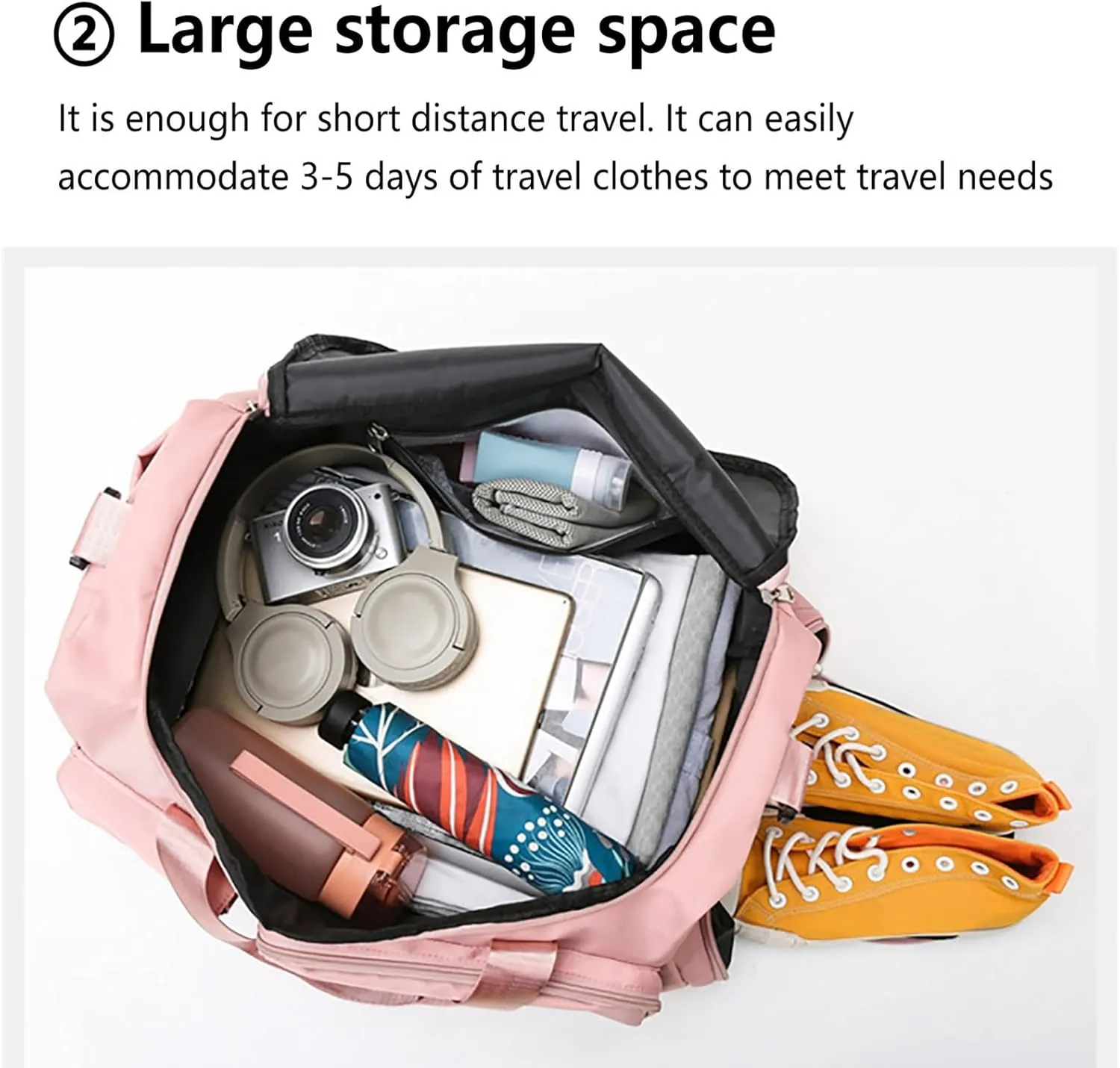 Womens Gym Bag with Shoes Compartment,28L Duffel Bags for Traveling,Overnight Bag for Sports Yoga Travel Workout