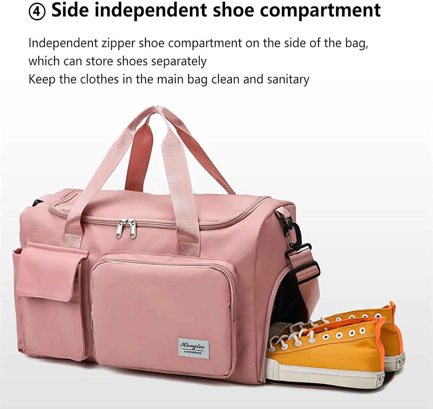 Womens Gym Bag with Shoes Compartment,28L Duffel Bags for Traveling,Overnight Bag for Sports Yoga Travel Workout