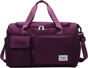 Womens Gym Bag with Shoes Compartment,28L Duffel Bags for Traveling,Overnight Bag for Sports Yoga Travel Workout