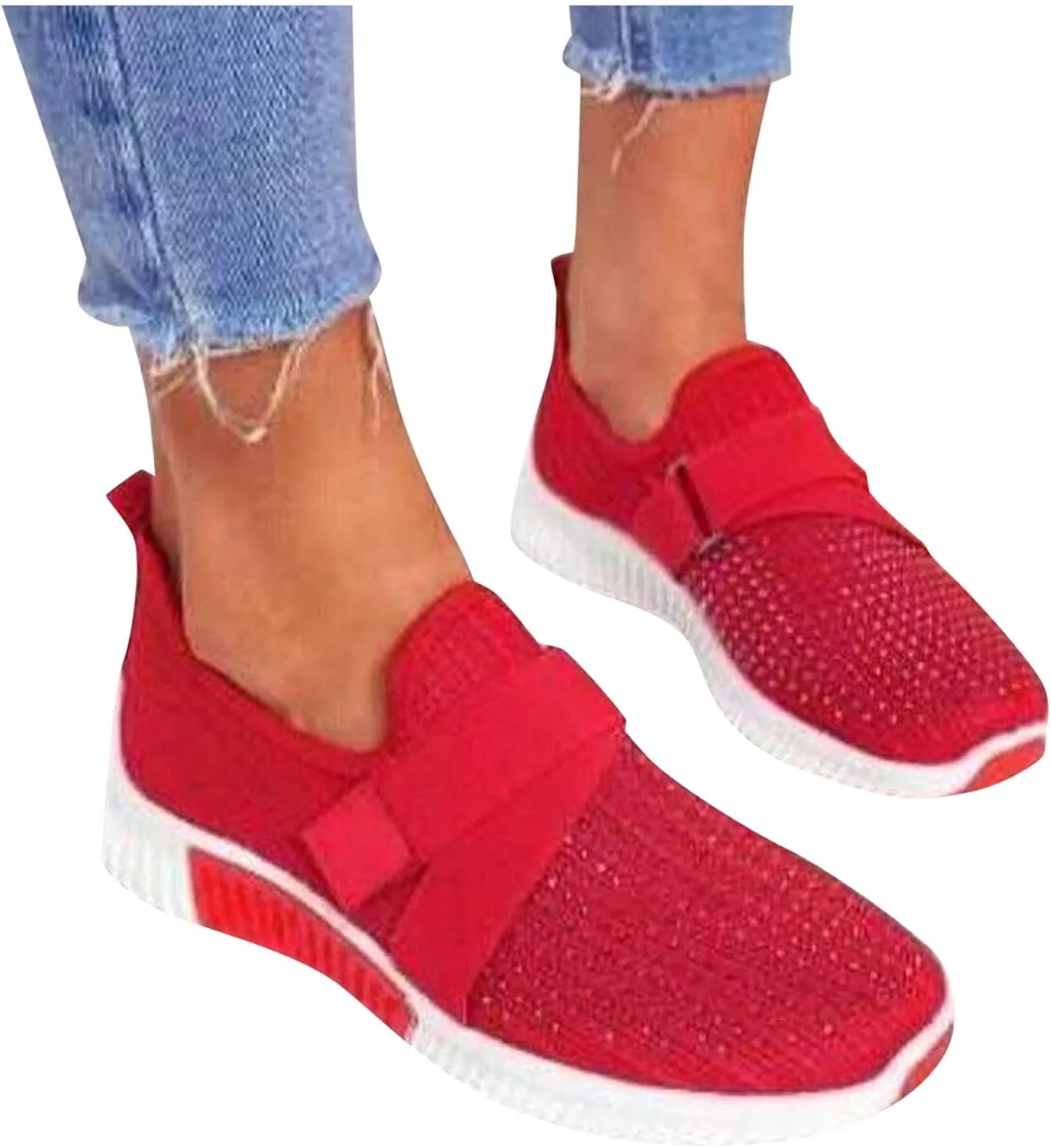 Womens Orthopedic Walking Loafers Slip On Sneakers with Arch Support Comfortable Casual Shoes Plantar Fasciitis Relief Foot Heel Pain Diabetic Feet