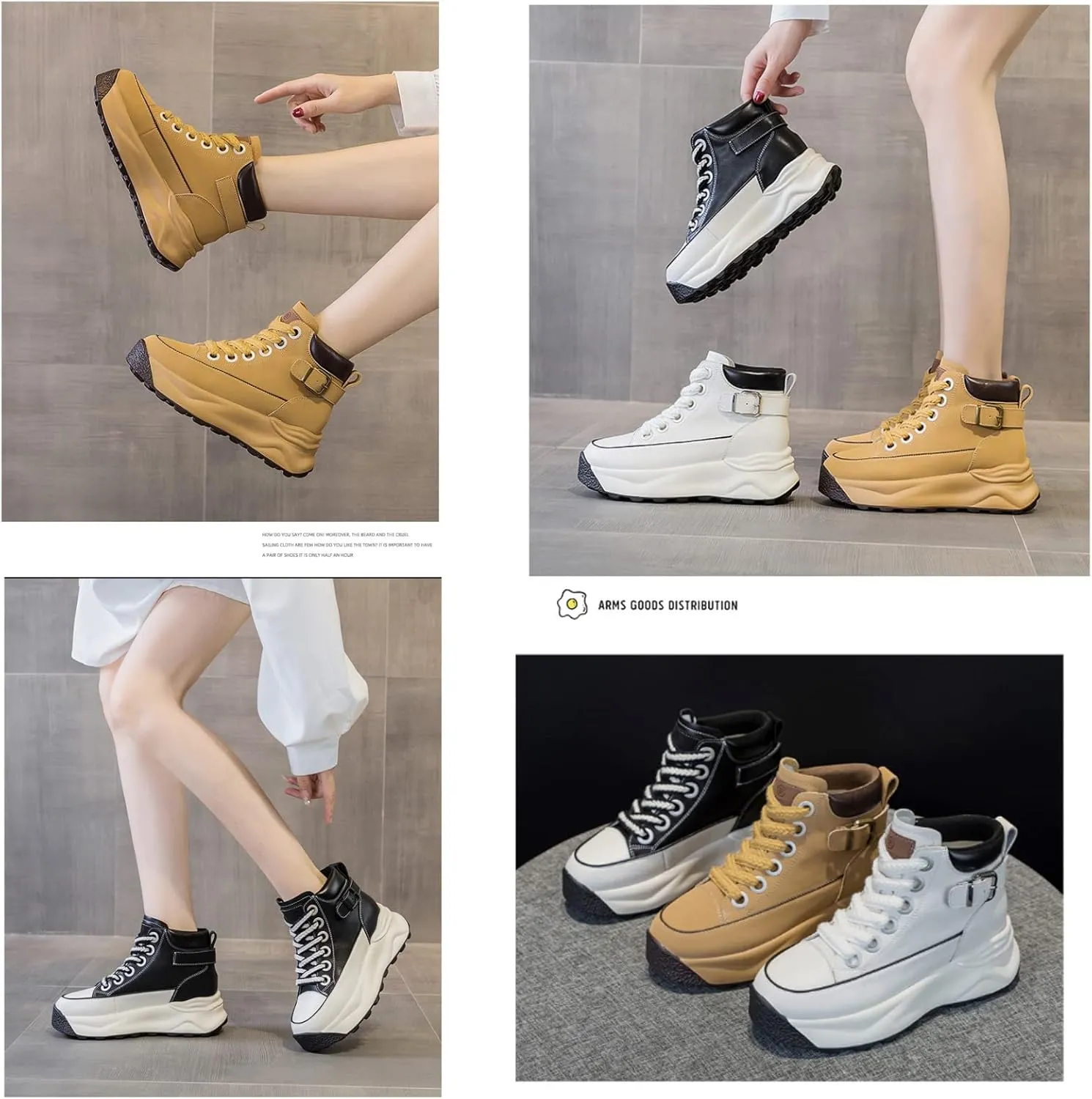 Women's Platform Height Increasing Sneakers,Stylish Comfortable Hidden Height Increase Leather Upper Casual Platform Shoes.
