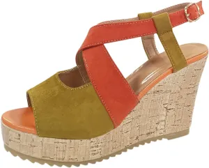Women's Platform Sandals Wedge Open Toe Ankle Strap Lace Wedding Bridesmaid Shoes Low Heel Summer Dressy Wide Width