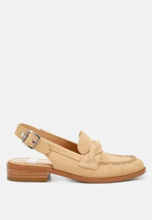 Woven Strap Slingback Loafers By Ruw