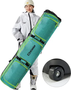XCMAN Roller Snowboard Bag with Wheels Adjustable Length…