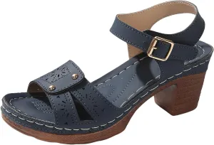 ZWRXW Open Toe Wedge Sandals for Womens Flower Buckle Ankle Strap Arch Support Orthopedic Wedge Casual Sandal Cute Fashion Dressy Bohemia Sandals Summer Comfortable Shoe